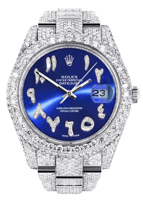 rolex datejust 41 mm iced out